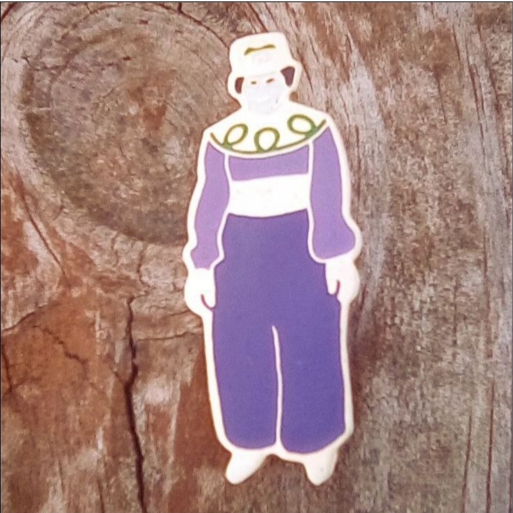 Vintage Enamel Clown Lapel Pin 🎭 | Figural Harlequin Style